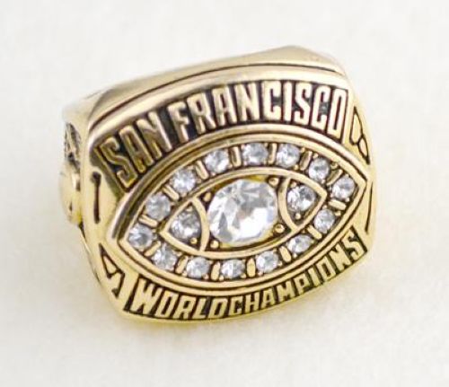 NFL San Francisco 49ers World Champions Silver Ring - Click Image to Close